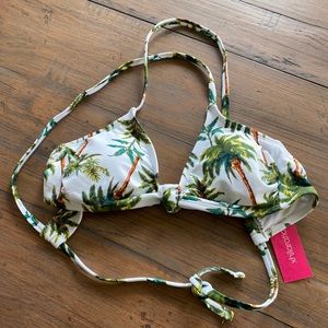 Xhilaration Palm Tree String Bikini Top Size M 4-6